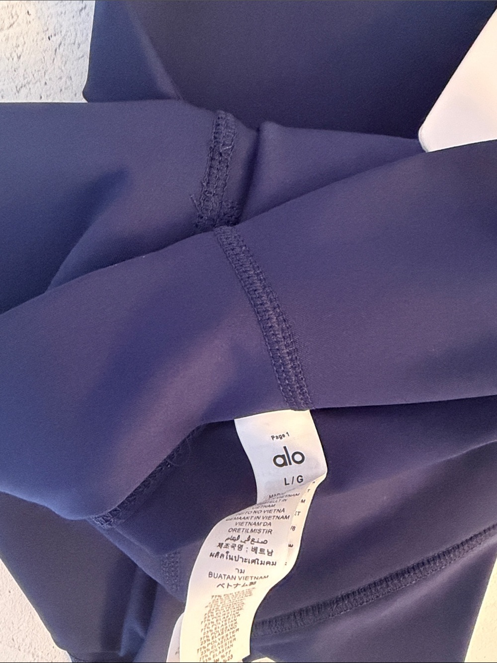 Alo High Waist 7/8 Air Lift Leggings - Navy - Picture 10 of 10